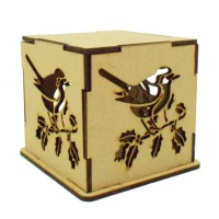 Laser cut Small Tea Light Box - Robin Design